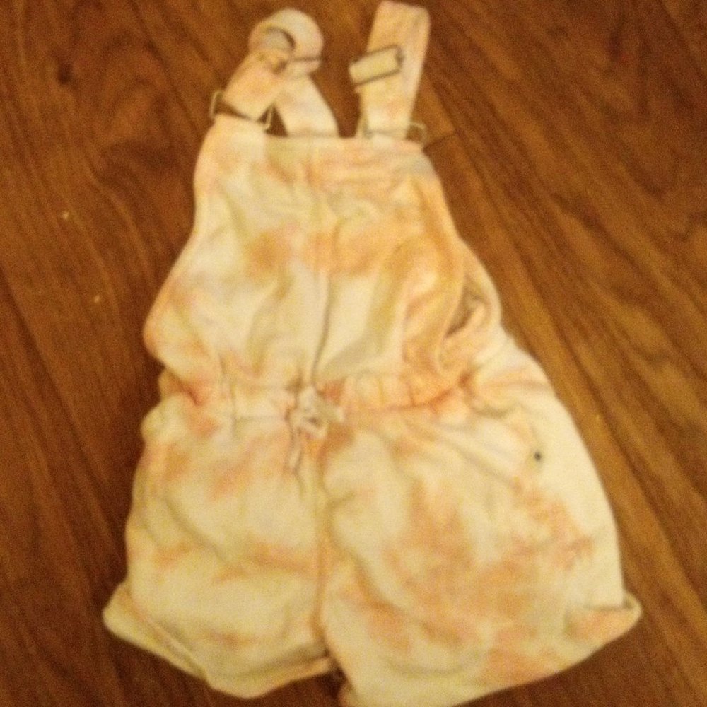Tie dye toddler overalls